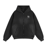 Luxe Two-way Zipper Boxy Fleece Hoodie